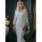 Lace Edge Single Tier Bridal Fingertip Length 39" Mantilla Wedding Veils 