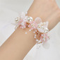 6 PCS Artificial Wedding Flowers Imitation Pearl Wrist Corsage 