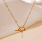Simple Irregular Freshwater Pearl Chain Necklaces 