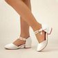Girl's Sandals Flower Girl Shoes Wedding Daily Party Beach Pearl Rhinestone Faux Leather Round Toe Low Heel Shoes 