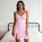 Bridal Sexy Lace V Neck Side Slit Chemise