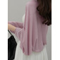 Cotton Knit Long Sleeves Solid Color Wedding Cocktail Soft Cover-ups Wrap 