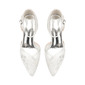 Women's Wedding Shoes Lace Satin Block Heel Point Toe Wedding Heels Bridal Shoes Bridesmaid Shoes Elegant Wedding Shoes 