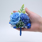 1 PC Artificial Wedding Flowers Silk Cloth Roses Boutonniere 