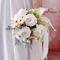 Artificial Wedding Flowers Round Silk Cloth Bridal Bouquets 