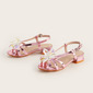 Girl's Sandals Daily Party Crystal Faux Leather Open Toe Low Heel Shoes 