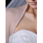 Beading Cut Edge Single Tier Bridal Cathedral Length 118" Wedding Veils 
