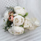 Artificial Wedding Flowers Round Silk Cloth Bridal Bouquets 