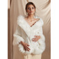 Faux Fur Wedding Bridal Shawl 