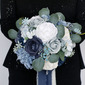 Artificial Wedding Flowers Round Silk Flower Roses Bridal Bouquets 