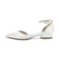 Damen Brautschuhe Satin Spitze Schuhspitze Flache Brautschuhe Brautjungfernschuhe Elegant Einfache Flach Niedriger Absatz Schuhe 