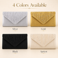 Pochettes élégante polyester mariage cérémonie et soirée à abricot noir or argent 