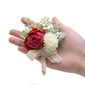 1 PC Artificial Wedding Flowers Silk Cloth Roses Boutonniere 