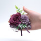 1 PC Artificial Wedding Flowers Silk Cloth Roses Boutonniere 