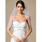 Perlen Strass Perlenbesatz-Kante Einstufig Hochzeit Kurzer Schleier 85 cm Brautschleier 