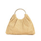 Rivet Party Straw Evening Bags in Khaki 