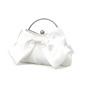 Bowknot Wedding Satin Evening Bags in White 