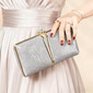 Party Prom Evening Polyester Clutch Bags in Silver 