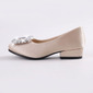 Girl's Flower Girl Shoes Wedding Party Closed Toe Crystal Satin Low Heel Shoes 