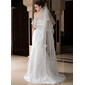 Voiles de mariée simple bord satin une couche mariage voile chapelle 280 cm
