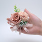 1 PC Artificial Wedding Flowers Silk Cloth Roses Boutonniere 