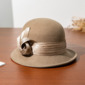 Women's Flip Brim Winter Silkabaca Wool Cocktail Cloche Hats 