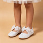Girl's Flats Wedding Bowknot Lace Round Toe Flat Heel Shoes