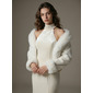 Faux fur bruids huwelijk wrap 
